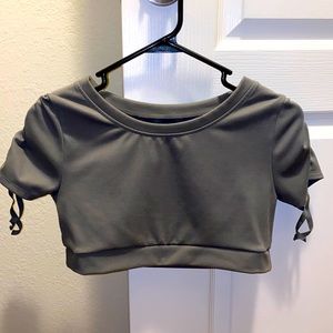 Large Gray Novasport Crop Top